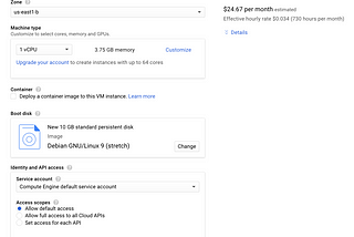 Creating a Virtual Machine in Google Cloud Platform