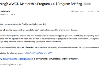 Women Who Code Mentorship Program 4.0 : Week 1