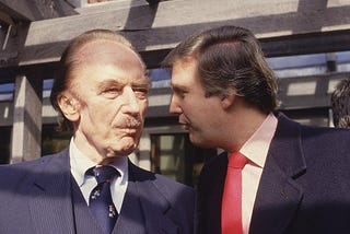Donald Trump with his father, Fred Trump Sr.