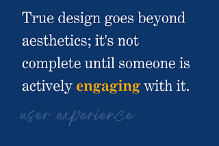 Designing beyond aesthetics