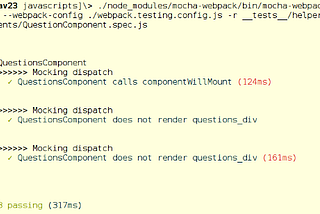 Testing ReactJS components with mocha-webpack