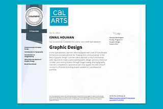 CalArts Graphic Design Specialization Certificate