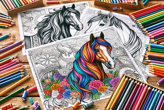 Kolorowanki z końmi