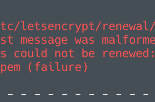 Let’s Encrypt Certbot renew failed with “malformed :: Method not allowed”