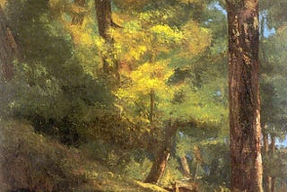 Two Roe Deers in the Forest by Gustave Courbet