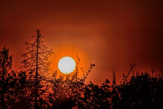 Oregon wildfires dirtied the sky and cloaked the sunrise