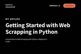 Getting Started with Web Scrapping in Python