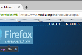 Measuring elements and distances in Firefox DevTools
