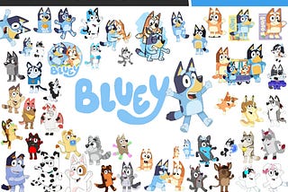 Blue SVG Bundle - Blue Cut Files for Cricut - Blue the Dog Clipart - Blue PNG - Blue Layered Svg - Blue Birthday Svg - Blue Alphabet