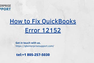 how to fix QuickBooks error 12152