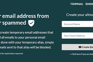 Protect your email address from being sold or spammed