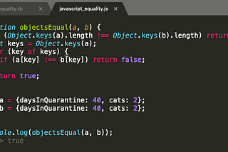 Deep Equality in JavaScript Objects
