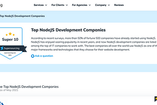 Top NodeJS Development Companies
