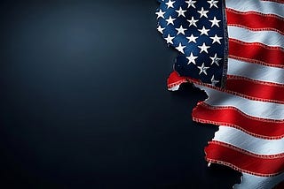 Tattered American flag