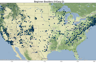 US Bouldering Grade Distribution