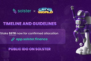 Cens World— Public IDO Timeline & Contribution Guide