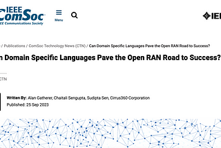 Domain Specific Language: The Next Step in Open RAN Automation