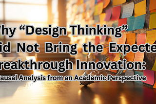 Why Design Thinking Did Not Bring the Expected Breakthrough Innovation: A Causal Analysis from an…