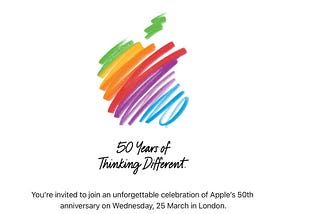 The Apple 50th birthday celebration