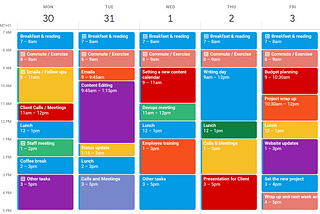 Time Blocking Productivity