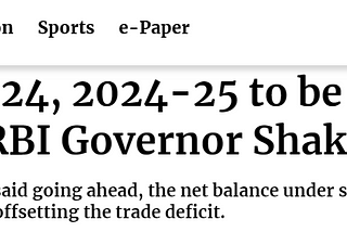 Current Account Deficit.