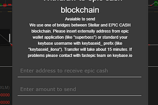 Using Stellar (XLM) to trade Epic-Cash in decentralized and trustless way