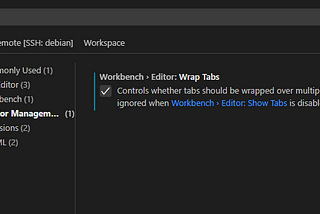 How to wrap the tabs of VS code