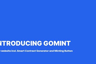 New website incl. Smart Contract Generator and Minting Button