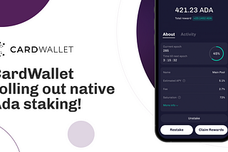 Stake native Ada on CardWallet and Earn Rewards!