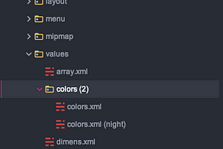 You can see the colors and styles for night