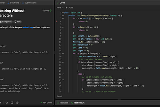 Leetcode 3. Longest Substring Without Repeating Characters