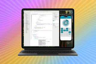 Mock up of an iPad Pro running macOS