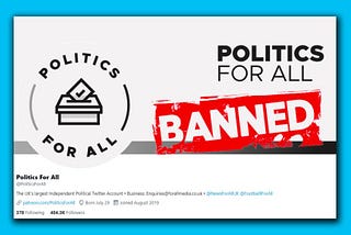 Twitter removes ‘Politics For All’ in arbitrary move