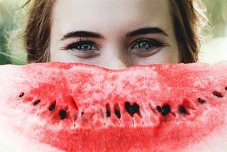 Behavioural design applied to Growth Hacking and Marketing — happy watermelon lady
