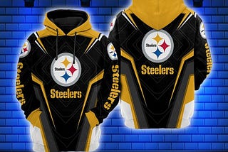 Pittsburgh Steelers Square Pattern 3D Hoodie All Over Printed