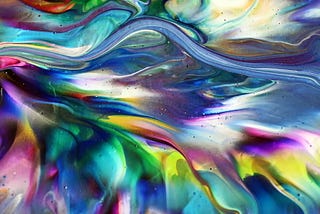 Beauty in Chaos: Acrylic Dutch Pour Painting from Scraped Off Paints 🎨✨