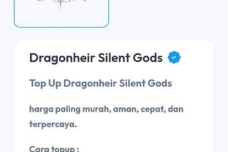 Top Up Dragonheir Silent Gods Murah via Pulsa