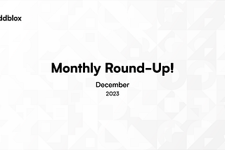 Monthly Round-up Dec. ‘23