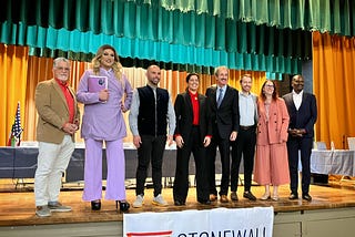 Maebe A. Girl, second from left, with some of the others running for the vacant seat for the House of Representatives.