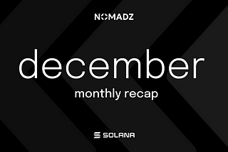 Monthly Recap: December 2024