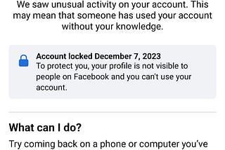 It’s been exactly one month since my Facebook account got locked for the seemingly divine reason of…