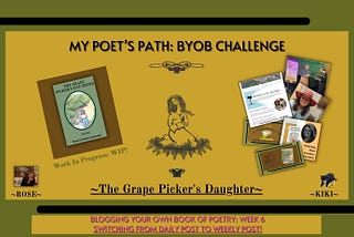 Image of my work in progress The Grape Picker’s Daughter: Poetry Book (now weekly)