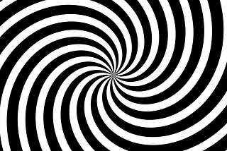 Black and white spiral.