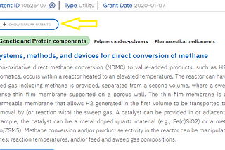 Building Similar Patent Recommendations for Chemistry Patents