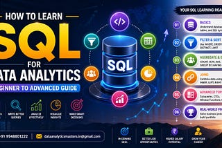 How to Learn SQL for Data Analytics (Beginner to Advanced Guide)