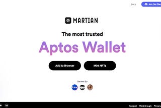 Martian wallet — a convenient wallet on the aptos blockchain