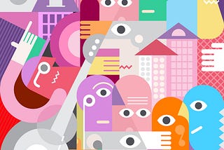 Ilustração de multidão