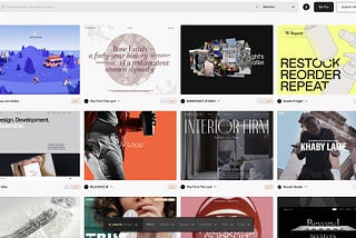 This is the awwwards website screenshot which has different work showcase | Multia