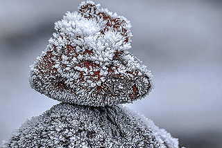 an icy cairn
