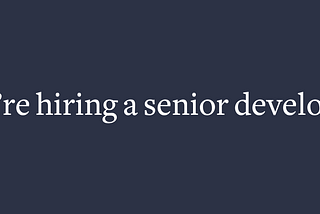 Senior Full Stack Web Developer